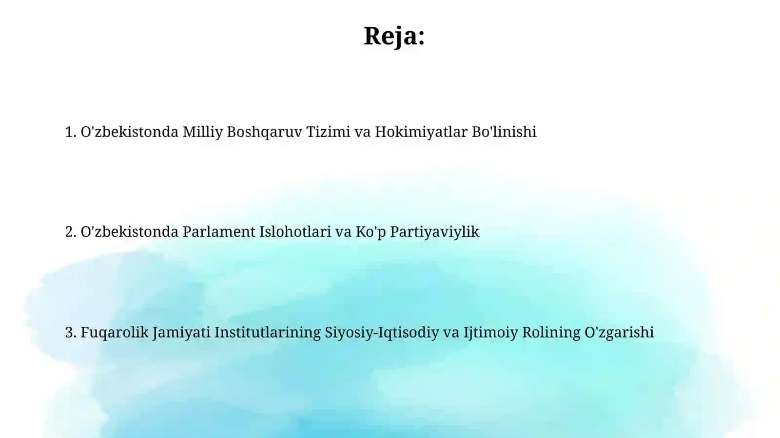 O'zbekistonda fuqarolik jamiyati vasiyosiyislohotlar 2