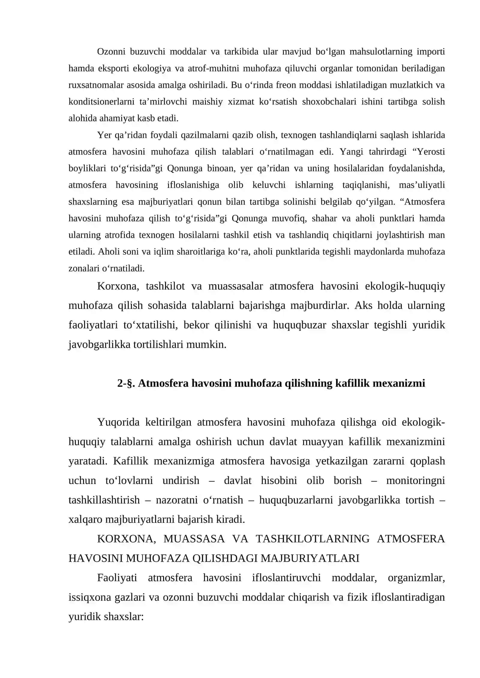 Atmosfera havosini ekologik-huquqiy muhofaza qilish talablari 2