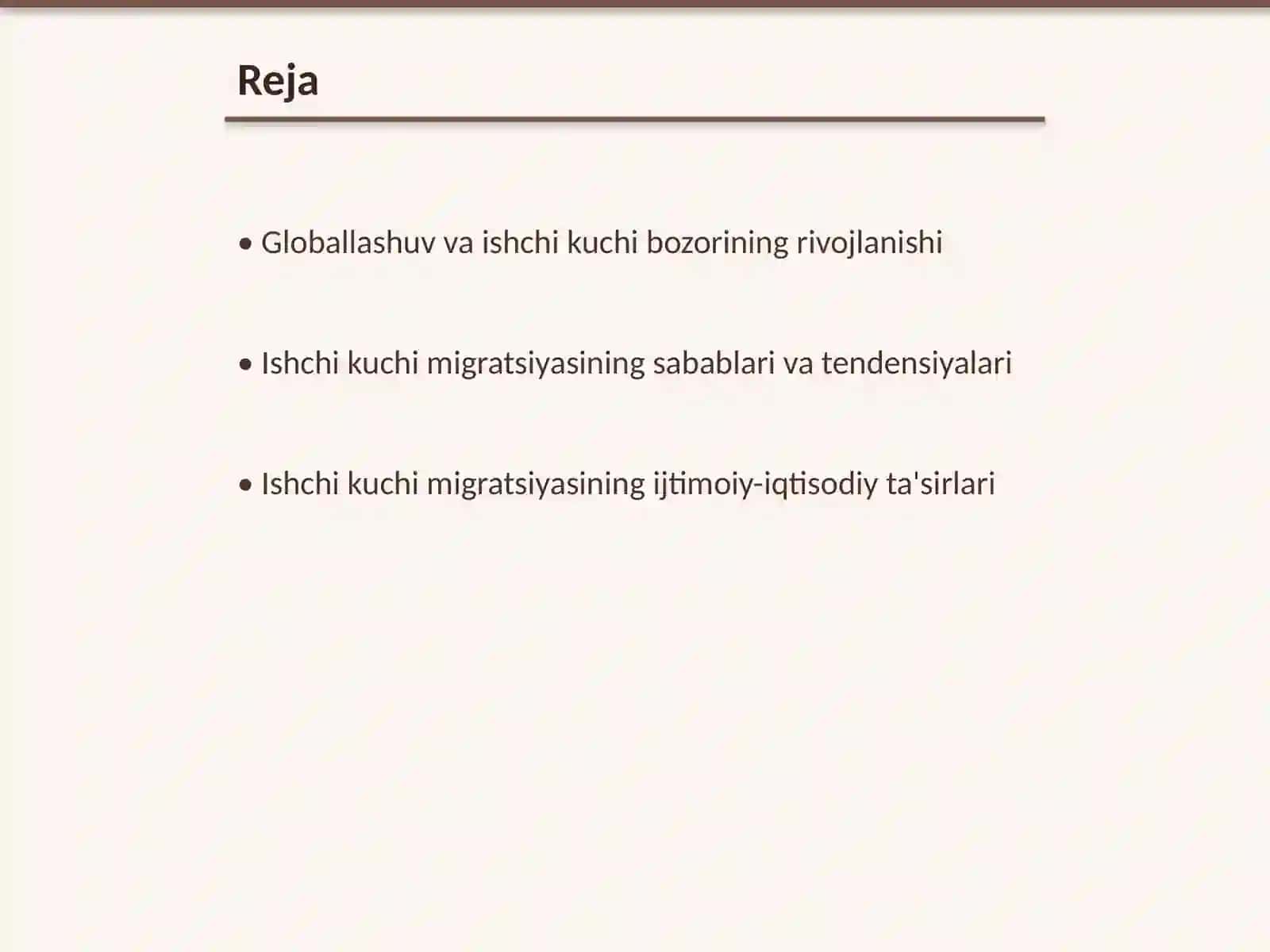 Globallashuv sharoitida ishchi kuchi bozori va migratsiyasi muammolari 2