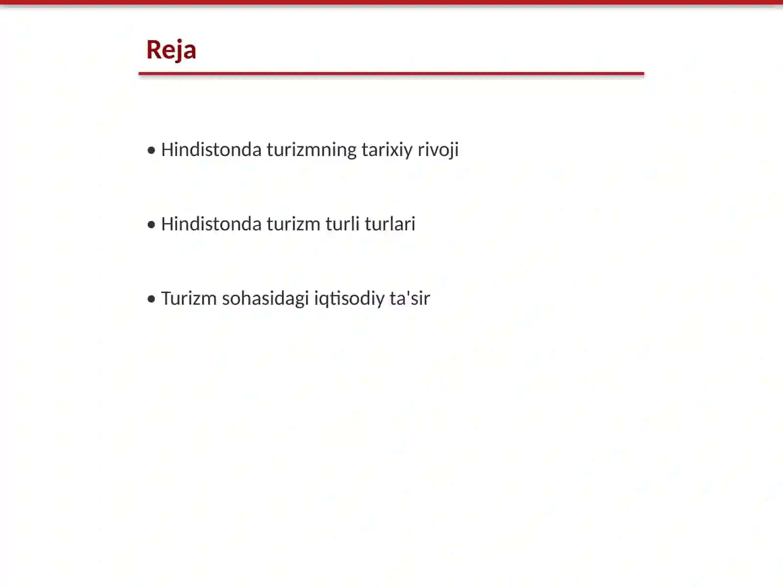 Hindistonda turizm salohiyati vas rivojlanish bosqichlari 2