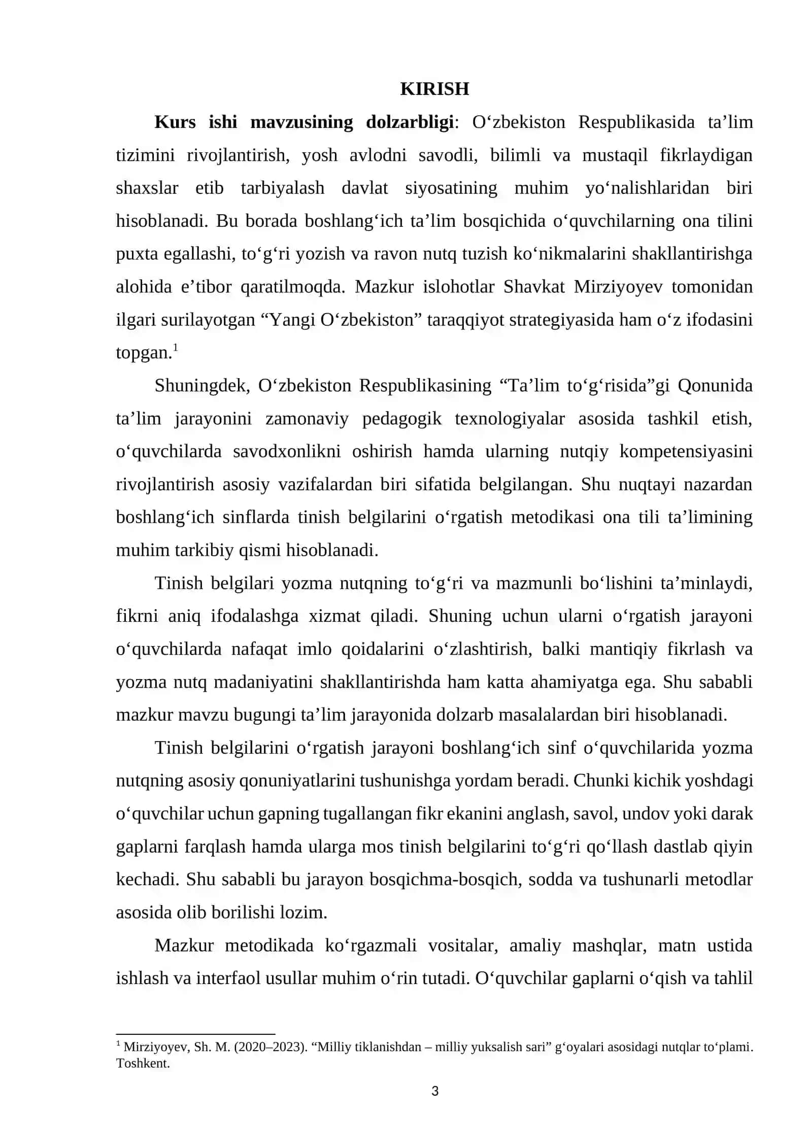 Boshlang‘ich sinflarda tinish belgilarini o‘rgatish metodikasi 2