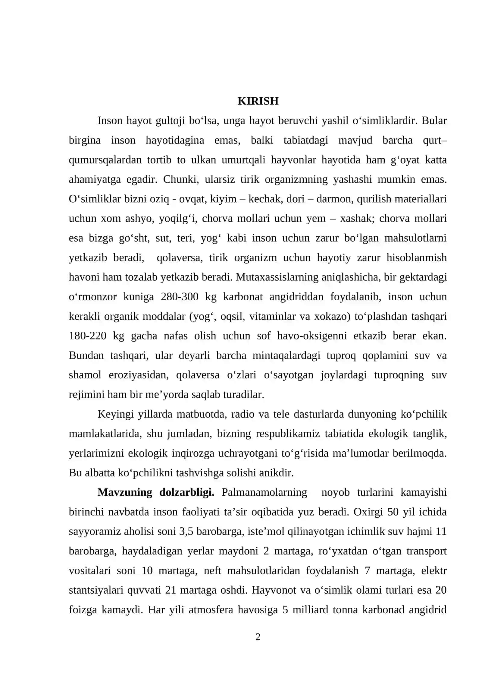 PALMANOMALAR QABILASI,OILALARI, TAVFSIFI VA ASOSIY TURLARI 2