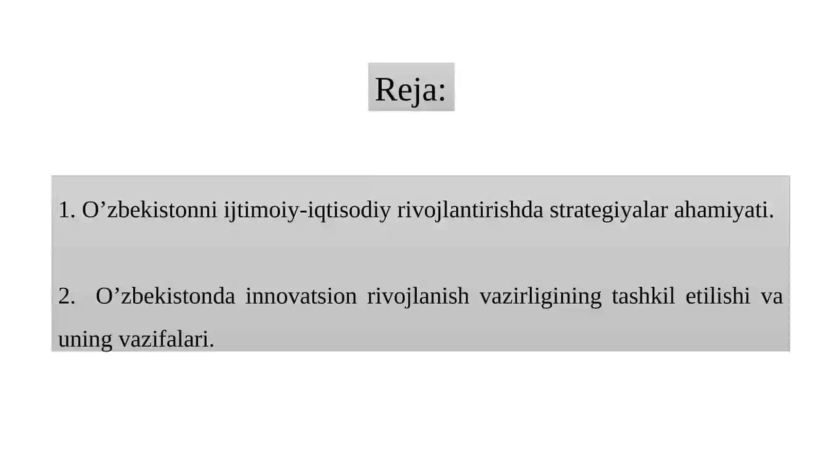 Mintaqalarni ijtimoiy-iqtisodiy va innovatsion rivojlantirish strategiyalari 2