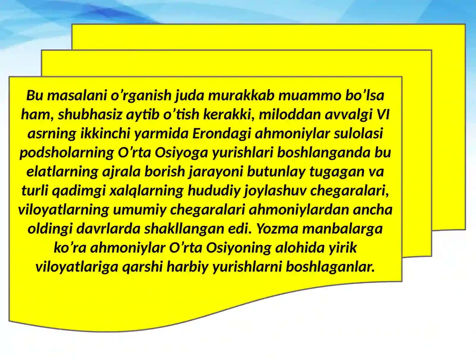 O‘rta Osiyoning qadimgi aholisi 2