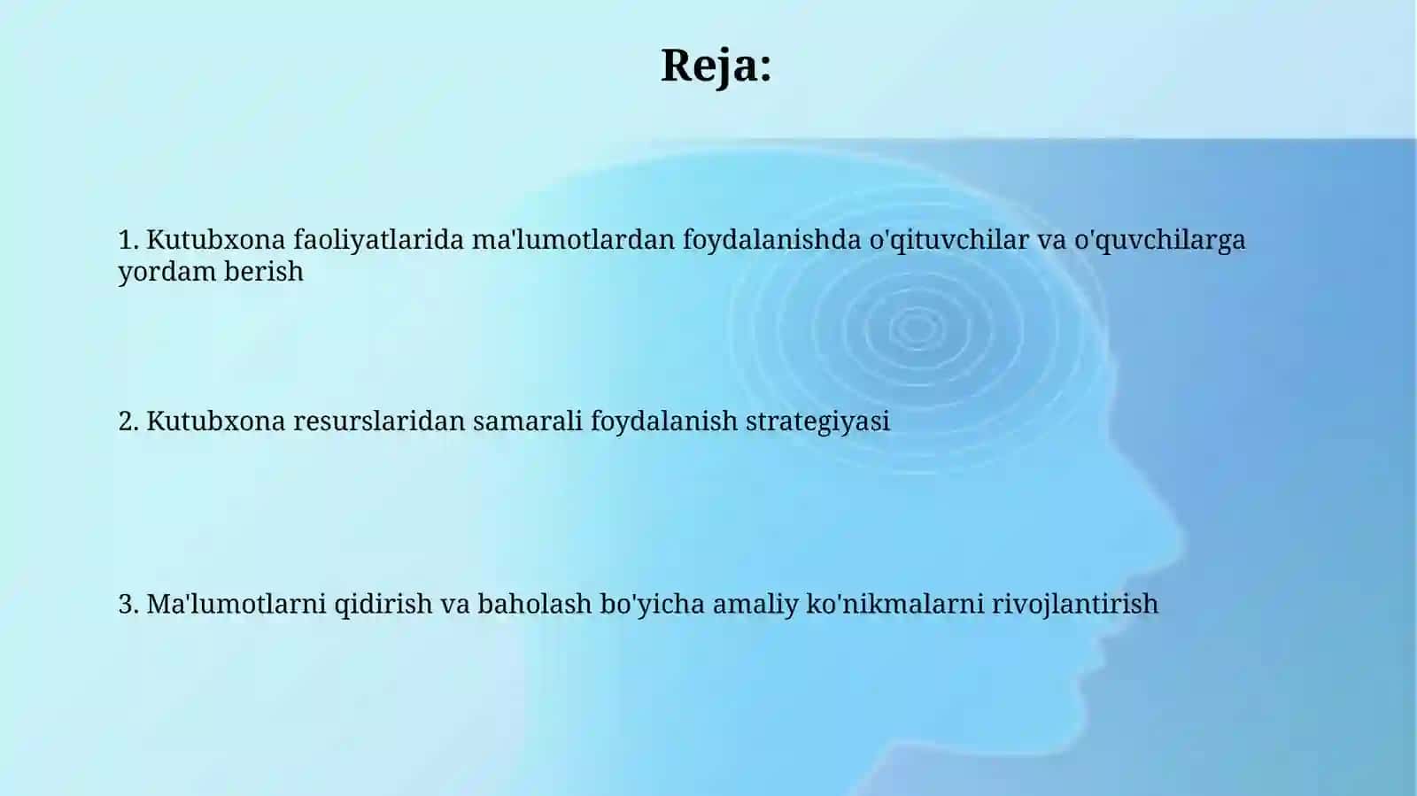 Kutubxona faoliyatida axborotni tadbiq etish 2
