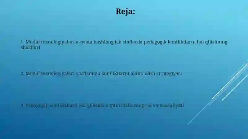 Boshlangʻich sinflarda pedagogik konfiliktlarni modulli texnalogiya asosida bartaraf etish shakli 2