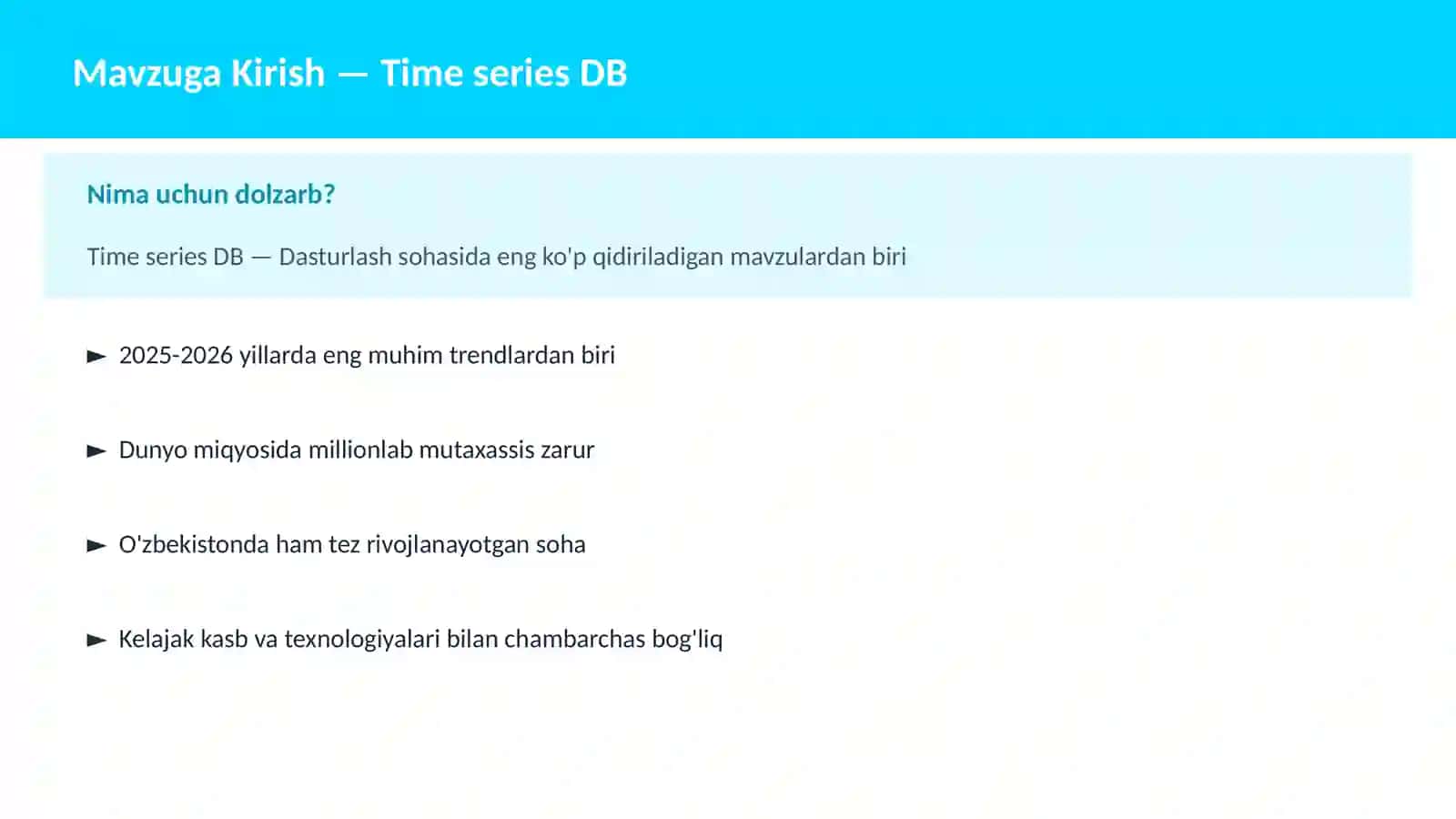 Time series DB 2