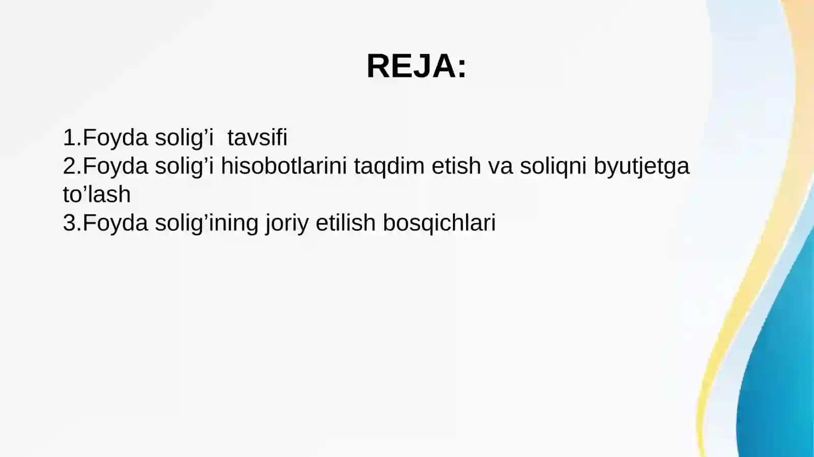 Foyda solig'ining iqtisodiy mohiyati va joriy etilish bosqichlari 2
