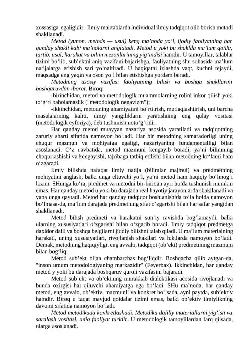 5-Amaliy mashgulot: Ilmiy maktab-metod va metodologk yondashuvlar 2