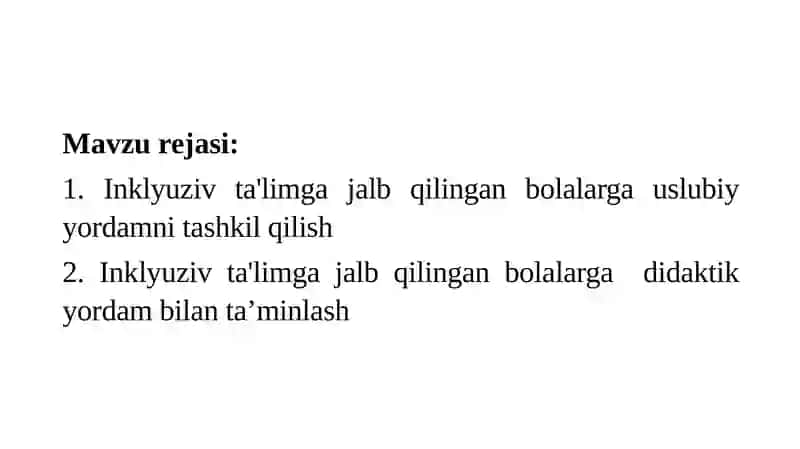 Inklyuziv ta'limga jalb qilingan bolalarga uslubiy va didaktik yordam bilan ta’minlash 2