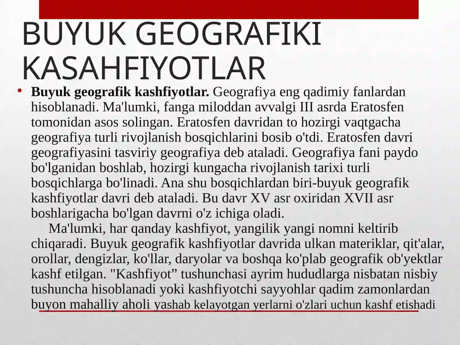 BUYUK GEOGRAFIK KASHFIYOTLAR 2