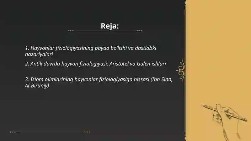 Hayvonlar fiziologiyasi fani uning rivjlonish tarixi 2