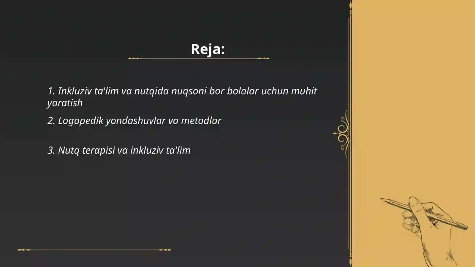 Inkluziv ta'lim va nutqida nuqsoni bor bolalar uchun muhit yaratish 2
