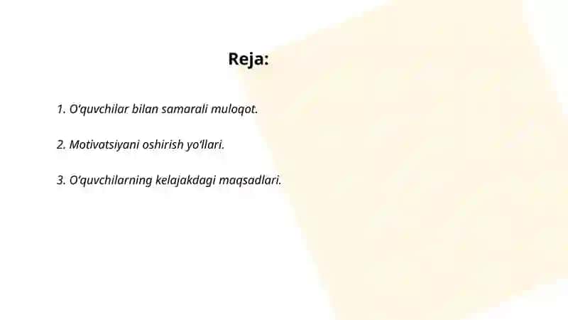 Oʻquvchilar bilan samarali muloqot 2