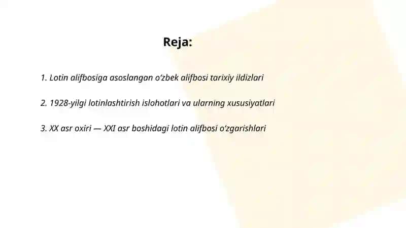Lotin alifbosiga asoslangan o‘zbek alifbolari 2