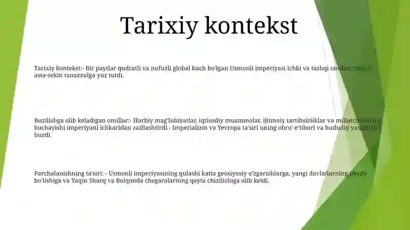 Usmoniylar Davlatining Qulashi 2