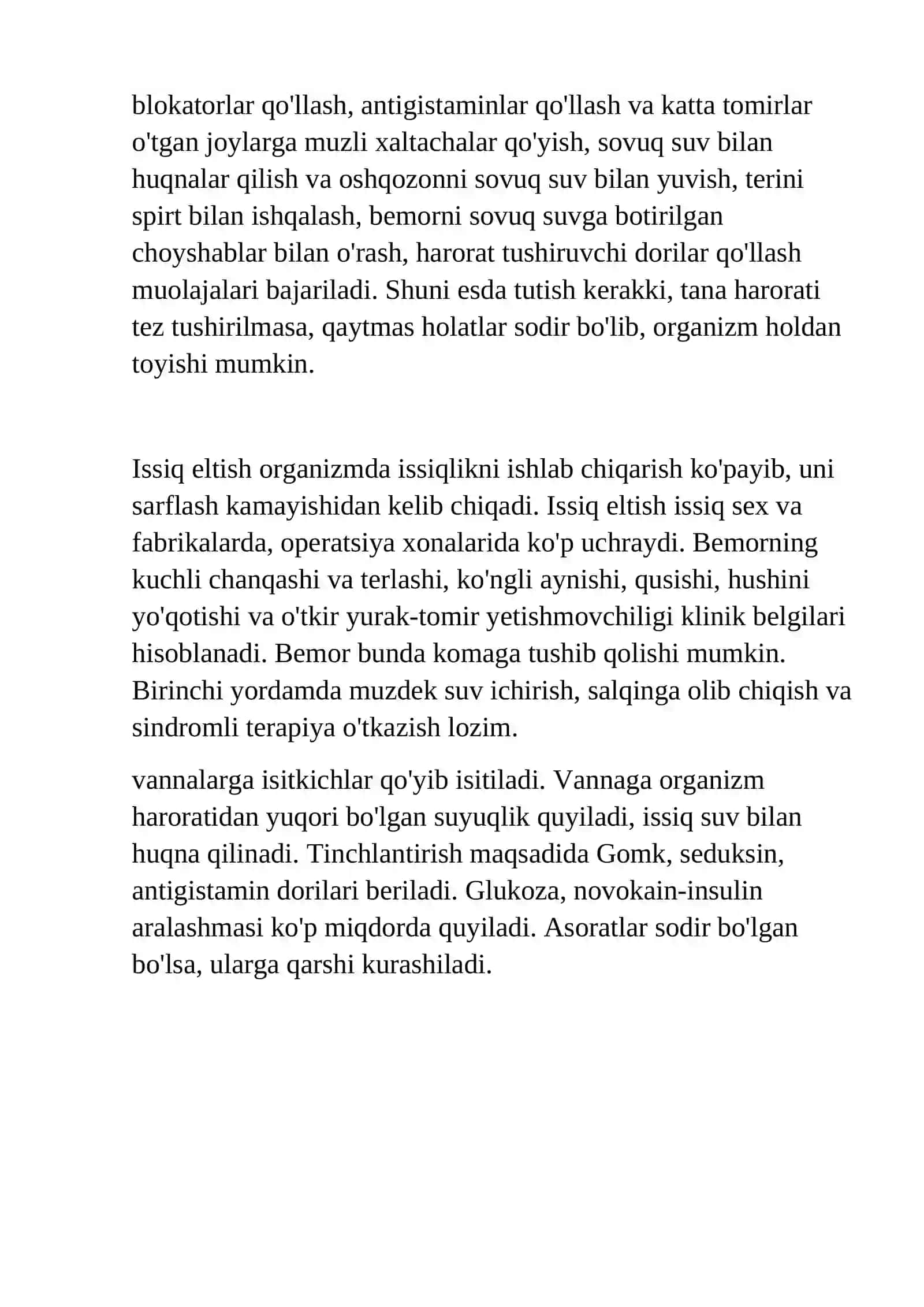 Gipertermiya sindromi va uni davolashda ishlatiladigan dori vositalari 2