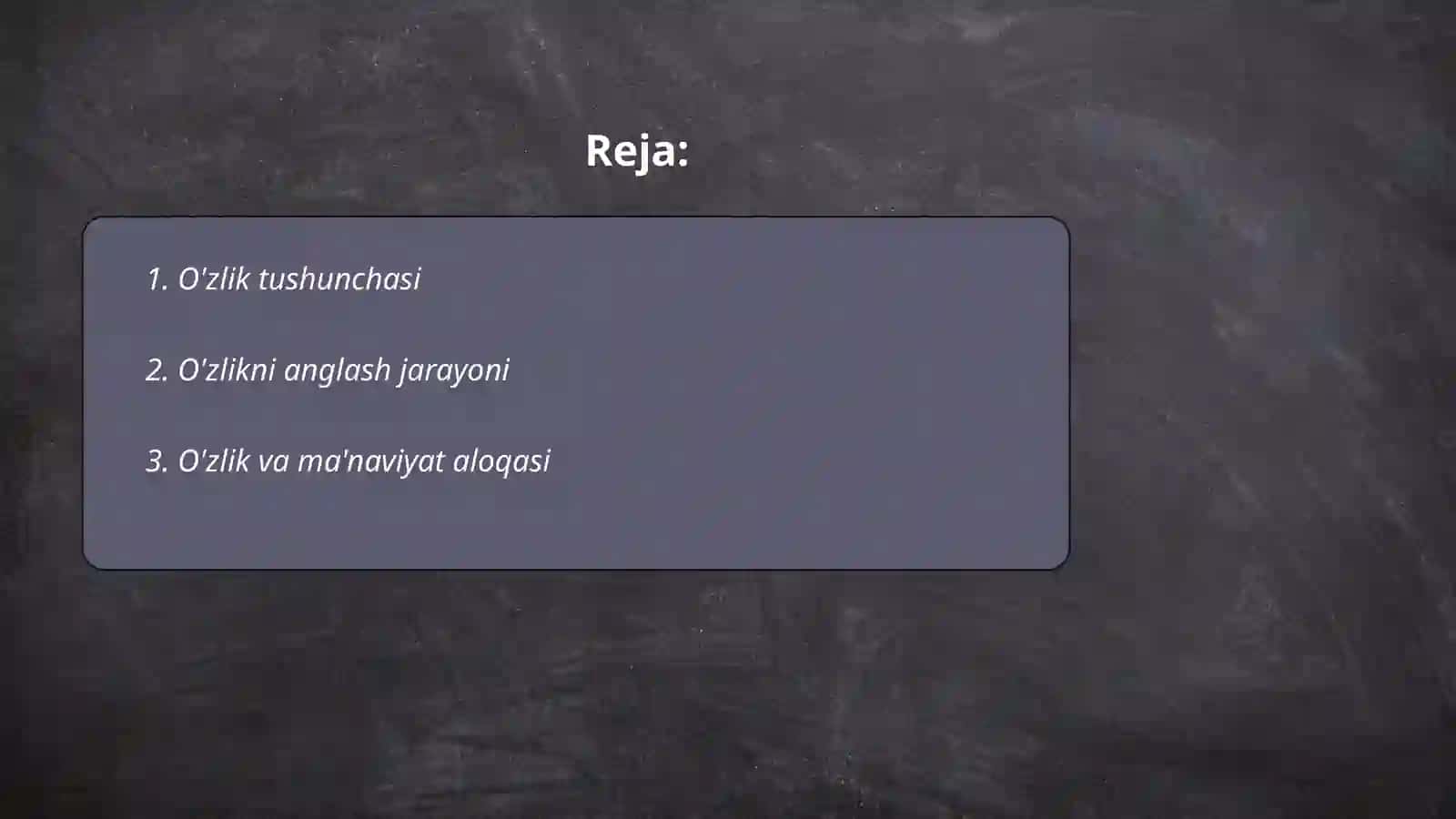 Òzlikni anglash ma'naviyatning asosiy kategoriyalari sifatida 2