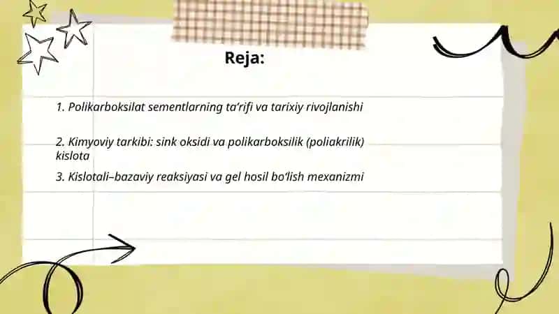 Polikarboksilat sementlar 2
