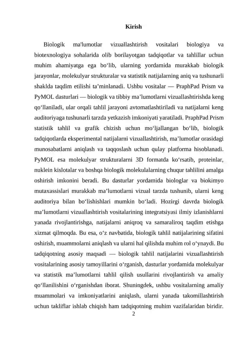 Biologik ma'lumotlar vizuallashtirish vositalari 2