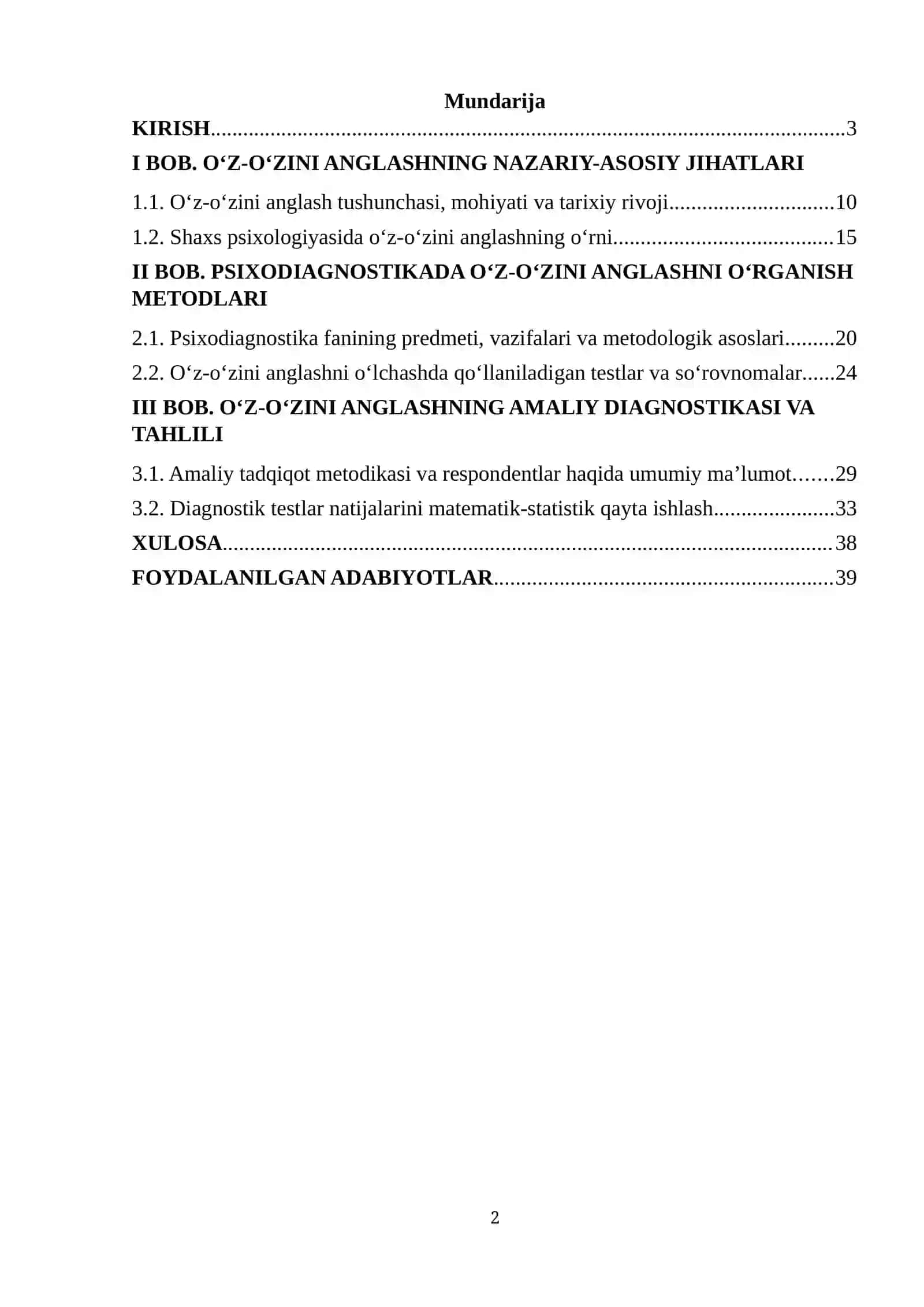O'z o'zini anglash psixodiagnostika ob'ekti sifatida 2