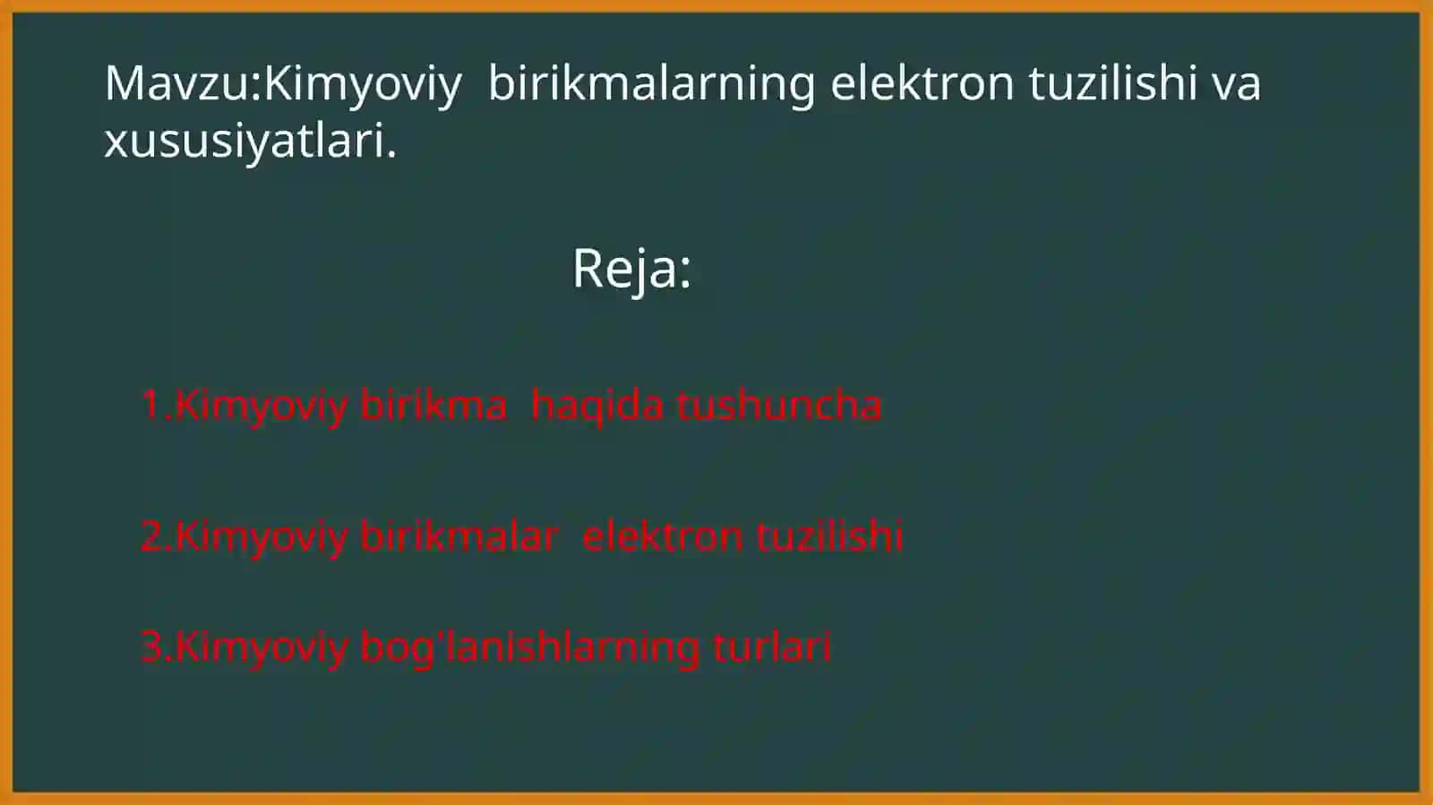 Kimyoviy birikmalar elektrolitlarning tuzilishi 2