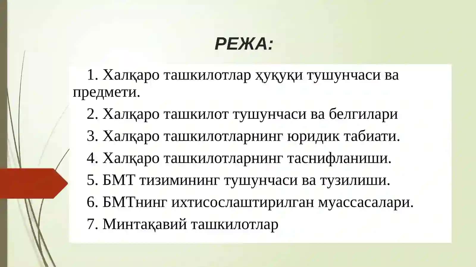 Халқаро ташкилотлар ҳуқуқи 2