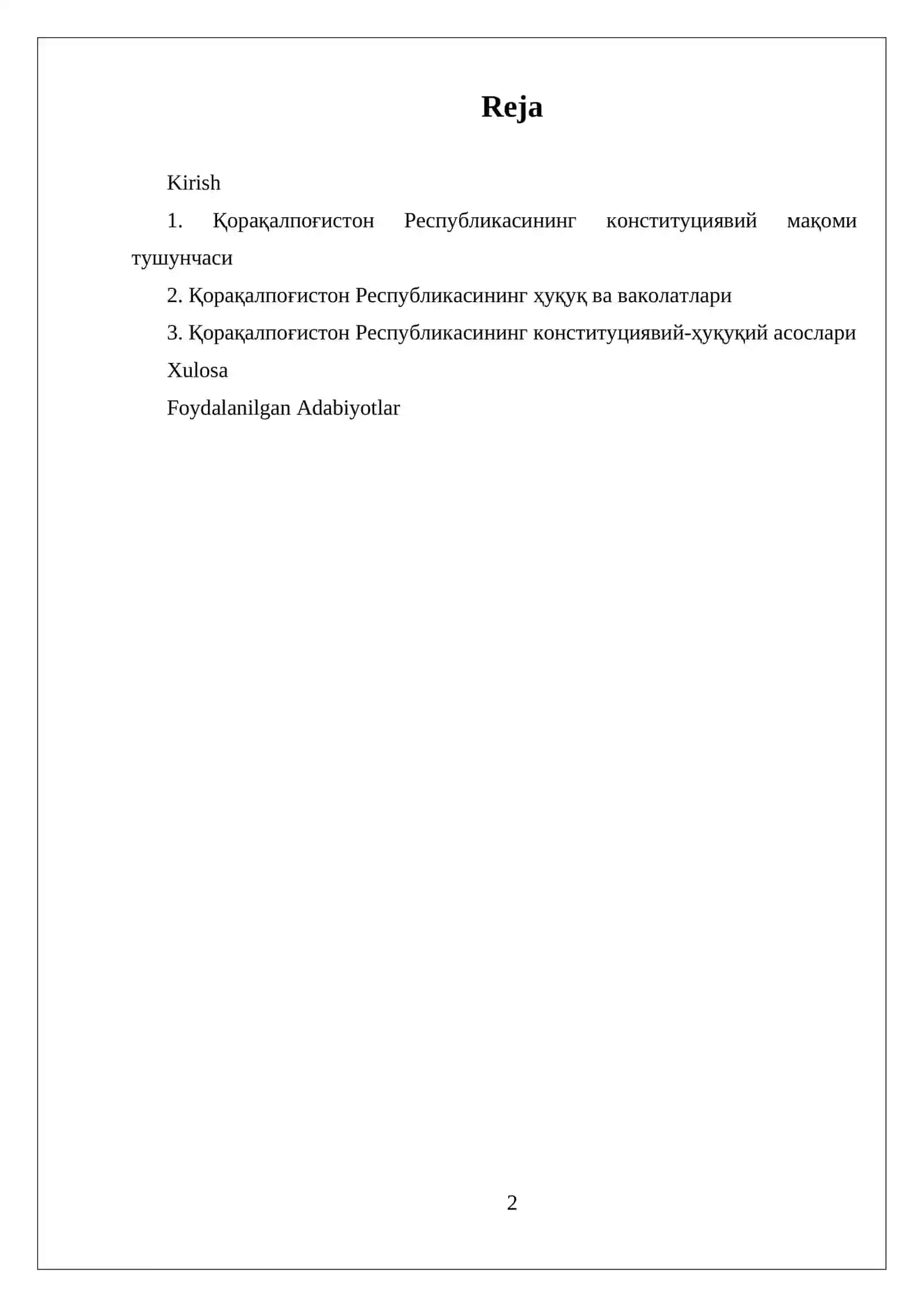 КОРАКОЛПОК РЕСПУБЛИКАСН КОНСТИТУТСИЯВИЙ МАКОМИ.КОНИСТИТУЦИЯВИЙ ХУКУК 2