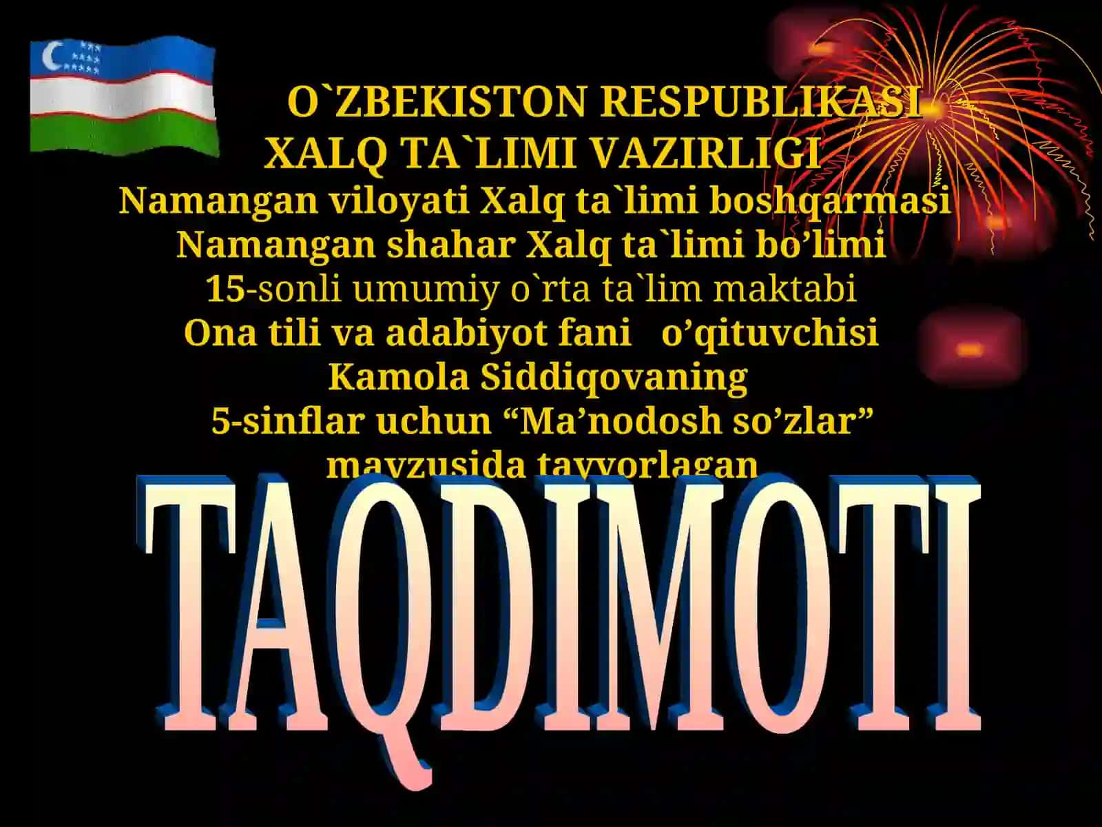Ma’nodosh so’zlar 2