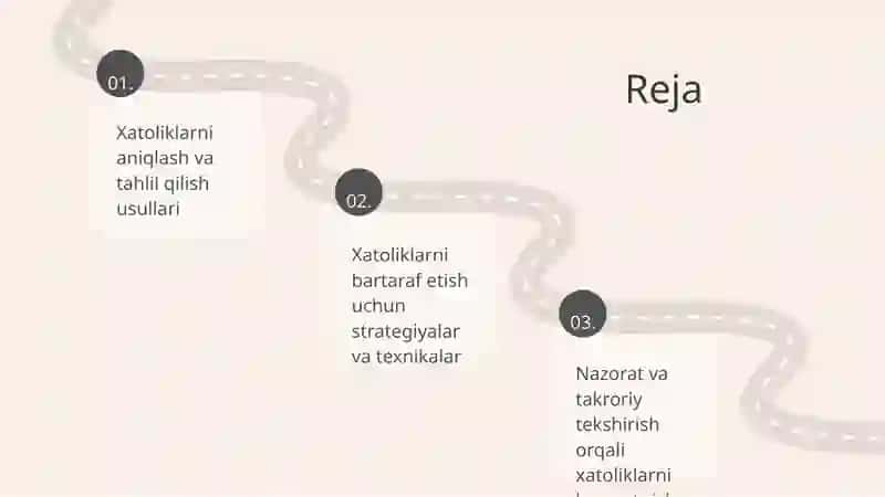 Xatoliklarni Aniqlash va Bartaraf Etish 2