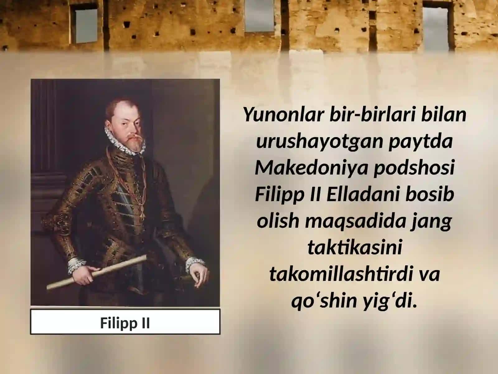 6-sinf Tarix fanidan 'Yunonistonning Makedoniya tomonidan bosib olinishi' ko'rgazma 2
