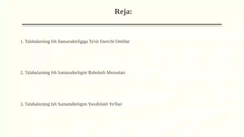 Talabalarning samarali ishlashi mazmuni 2