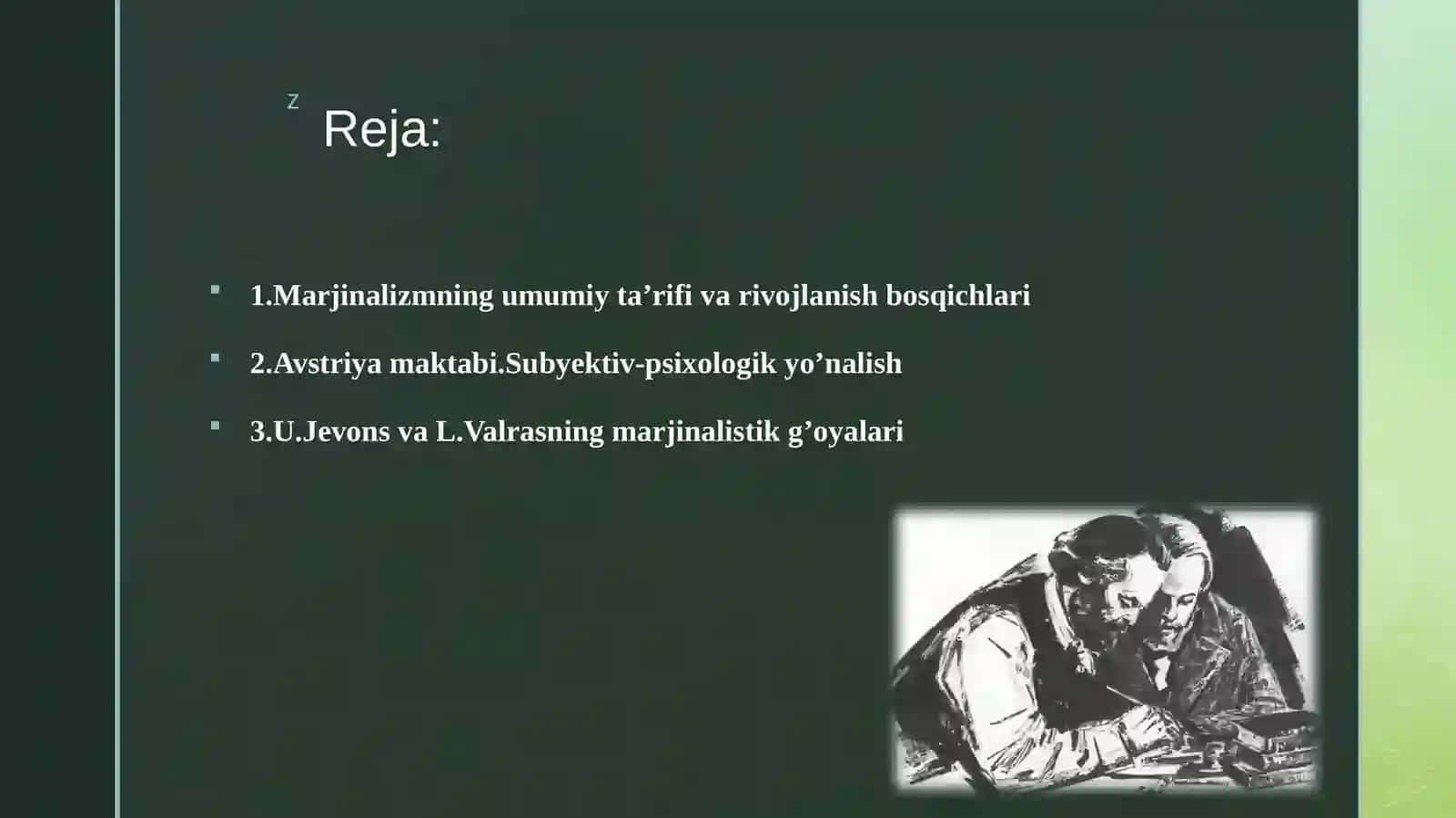 Marjinalizm ta’limoti neoklassik iqtisodiy maktablar 2