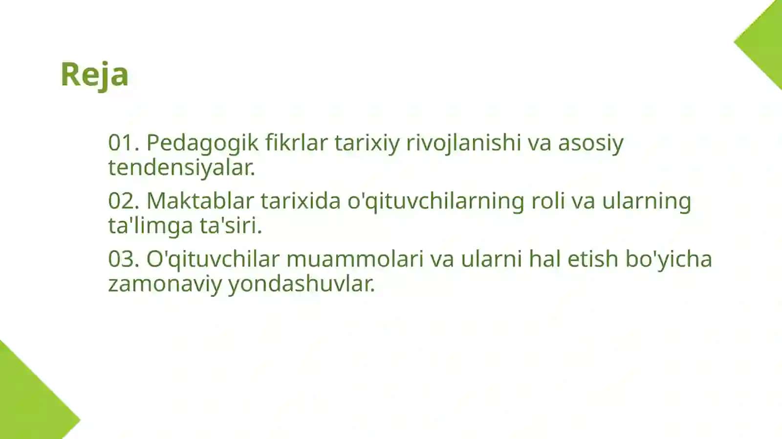 Pedaagogik fikirlar va maktablar tarixida oʻqituvchlar moxorati va masalalari 2