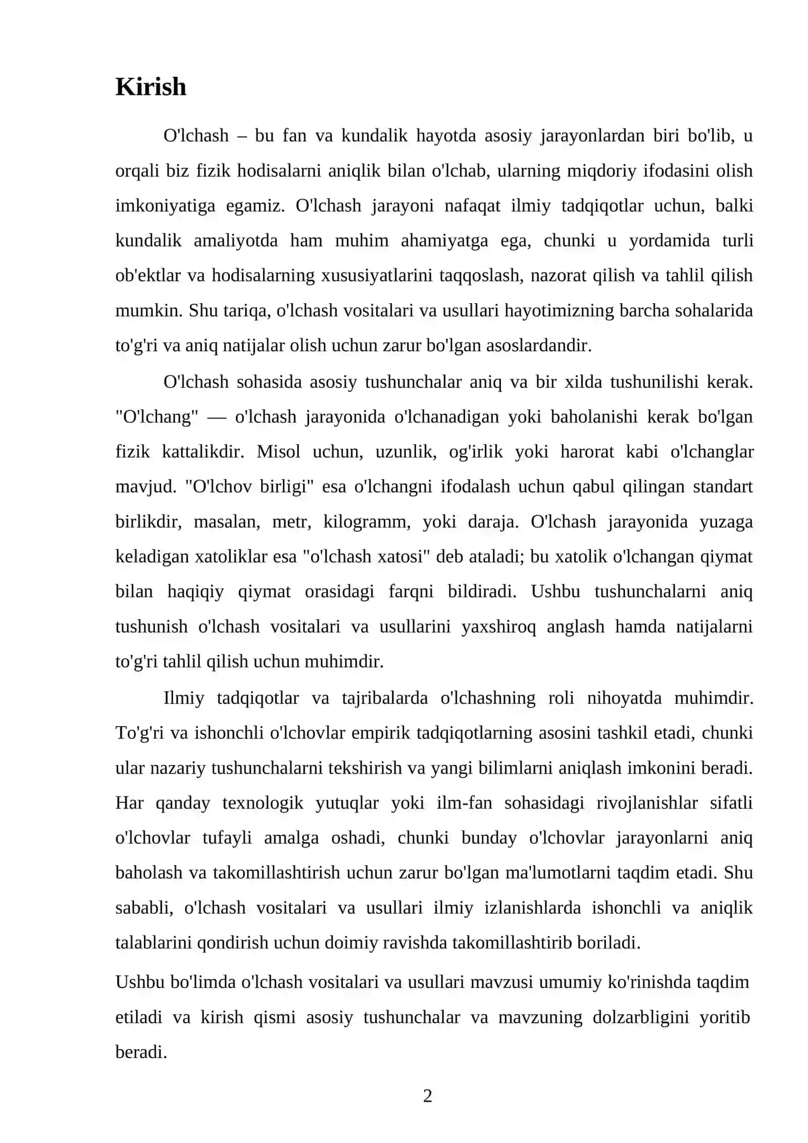 O'lchash vositalari va usullari 2