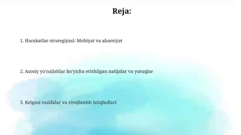Harakatlar strategiyasi: Mohiyat va ahamiyat 2
