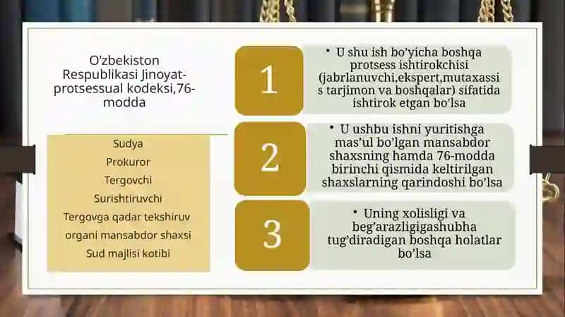 JINOYAT PROTSESSIDA ISHTIROK ETISHGA MONELIK QILADIGAN HOLATLARRAD QILISHLAR 2