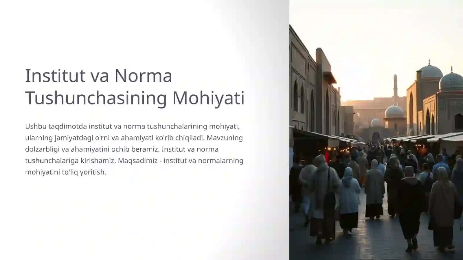 Institut va Norma Tushunchasining Mohiyati 2