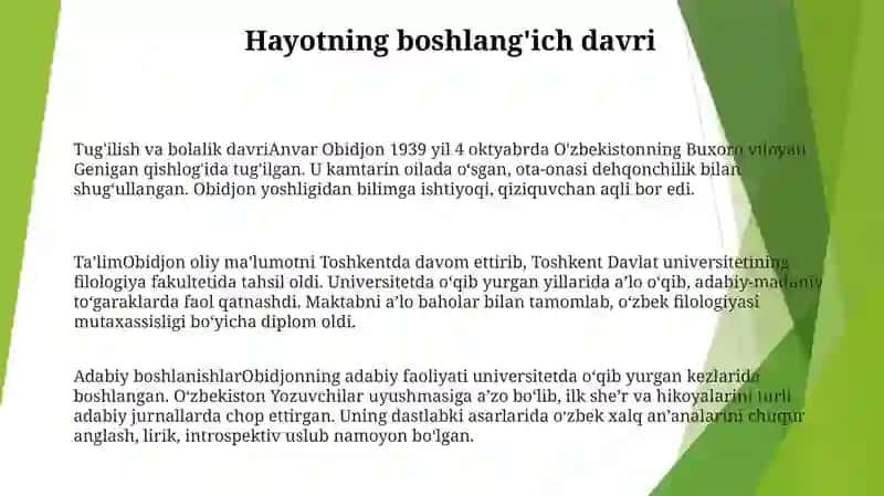 Tug'ilish va bolalik davri 2
