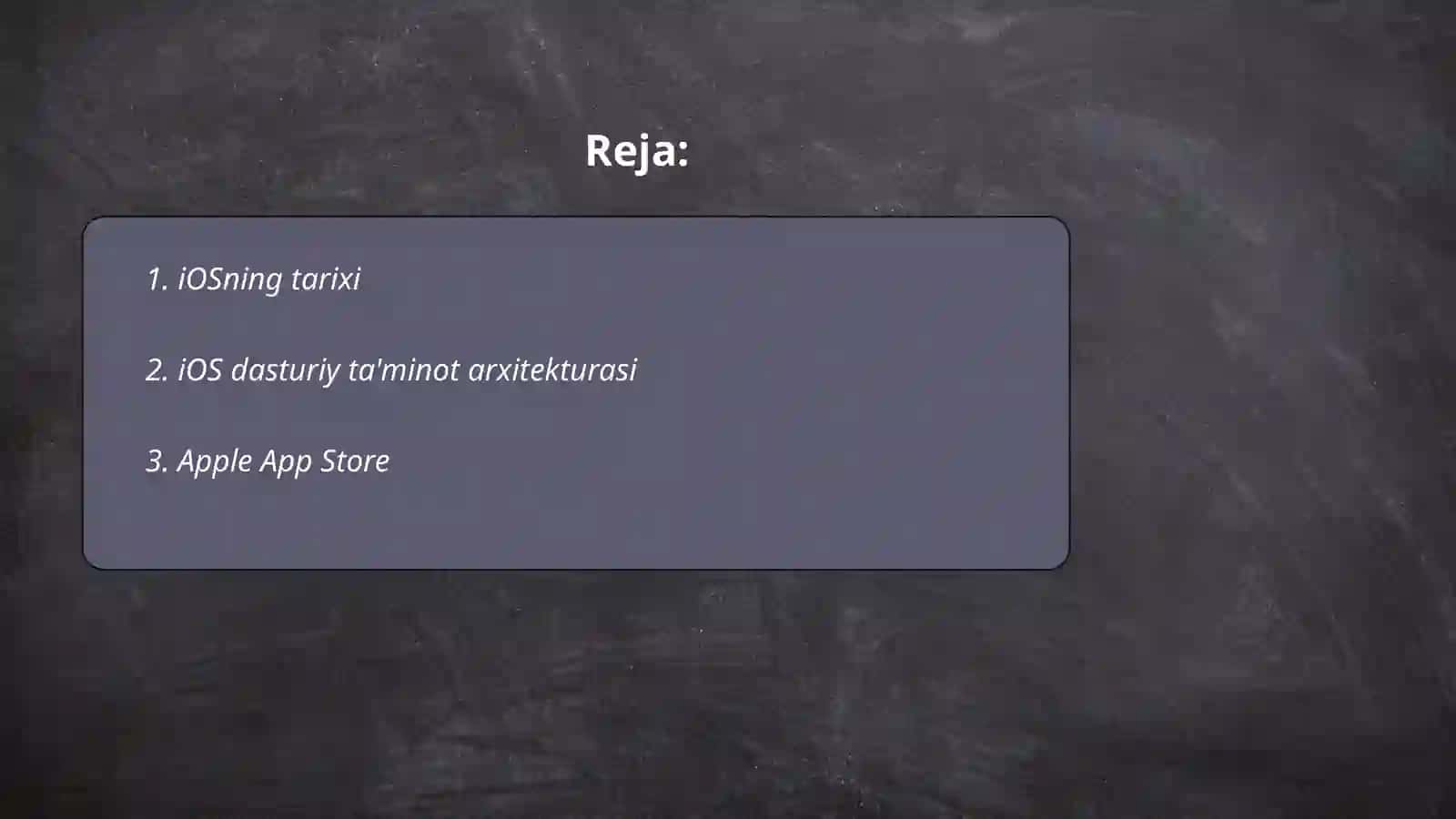 iOS mabil operatsion tizimi 2