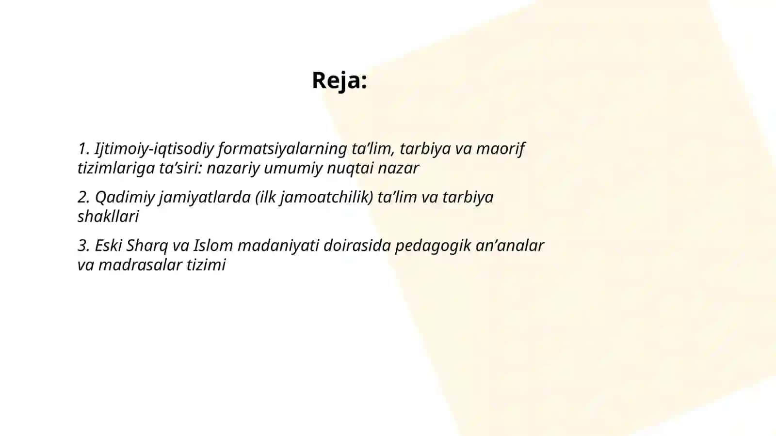 Ijtimoiy-iqtisodiy formatsiyalarning taʼlim, tarbiya va maorif tizimlariga taʼsiri: nazariy umumiy nuqtai nazar 2