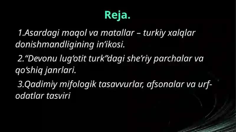 Mahmud Qoshg`ariyning “Devoni lug`atit turk” asaridagifolklor materiallari. 2