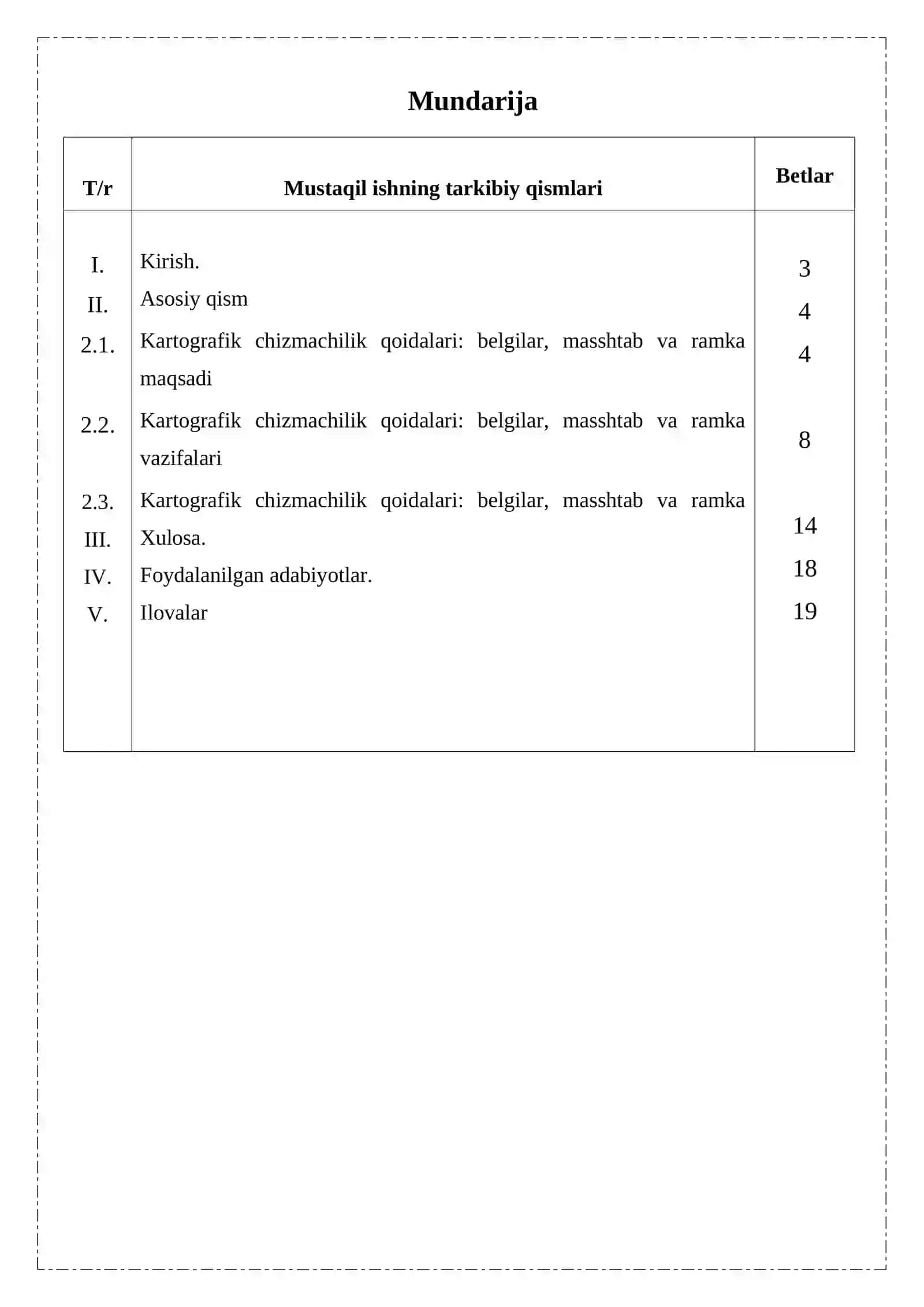 Kartografik chizmachilik qoidalari belgilar, masshtab va ramka 2