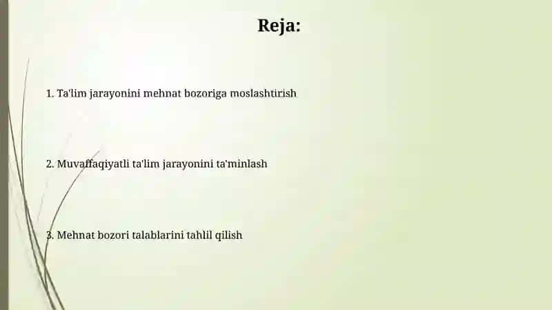 Mehnat bozorining talablarini tahlil qilish 2