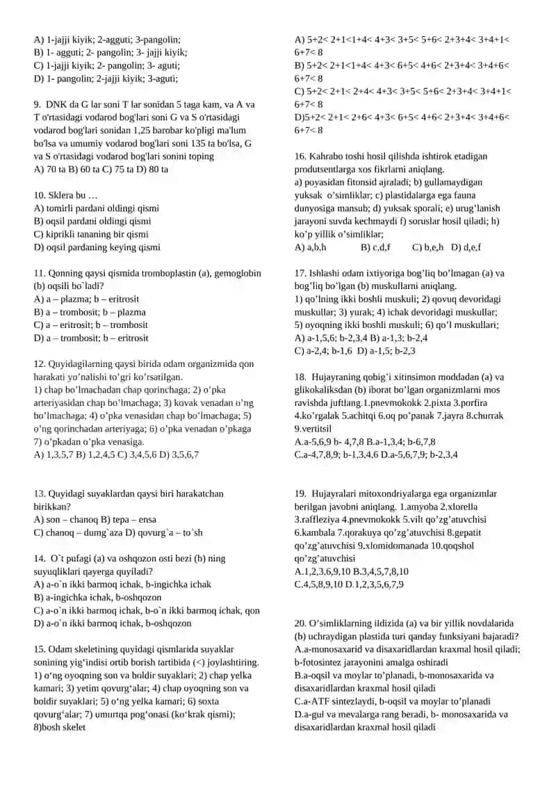Eng yirik o‘rgimchaksimon(a) va eng yirik ikki pallali mollyuskaga(b) xos xususiyatlar 2