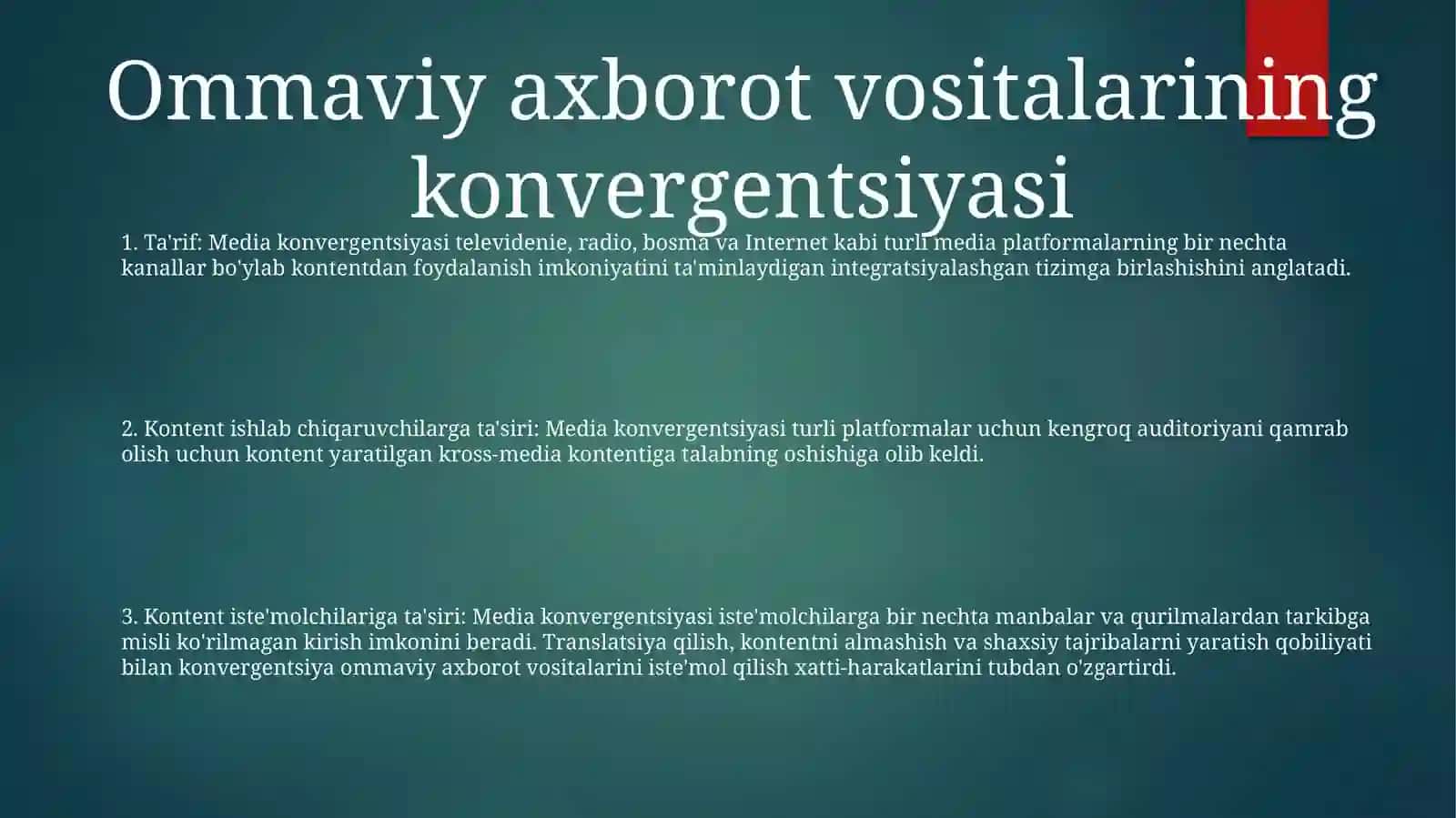 Media Maydon Tuzilishi Va Tasiri 2