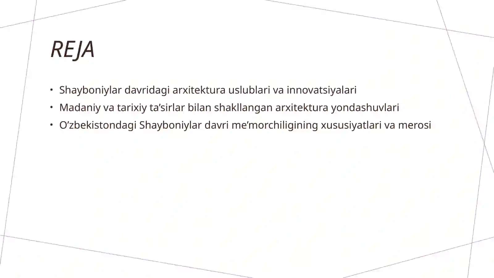 Shayboniylar Davri Me’morchiligi 2