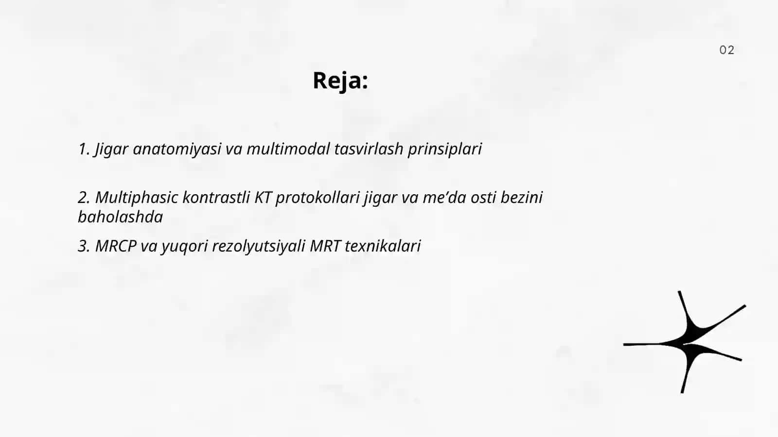 Jigar òt yòllari va meda osti bezi kompleks nur tashxisoti 2