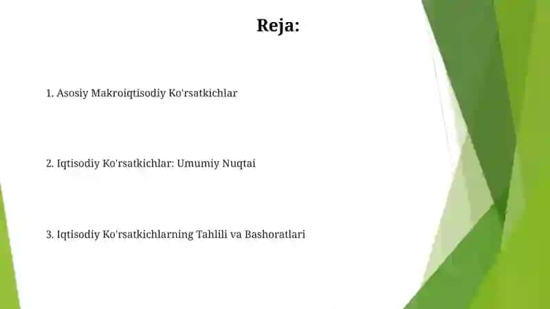 Iqtisodiy indekslar haqida 2