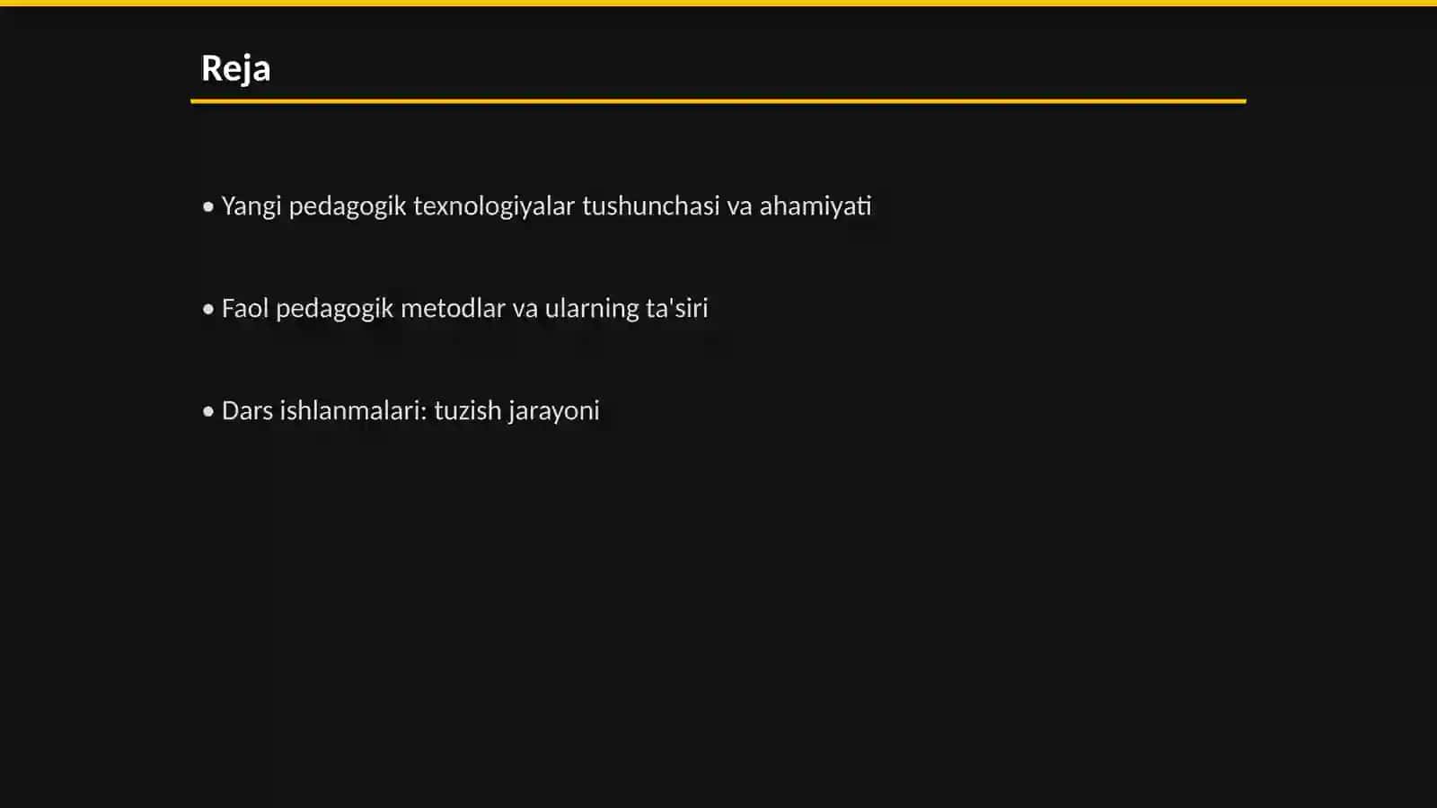 Yangi pedagogik texnologiyalar va faol pedagogik metodlar asosida dars ishlanmalari 2